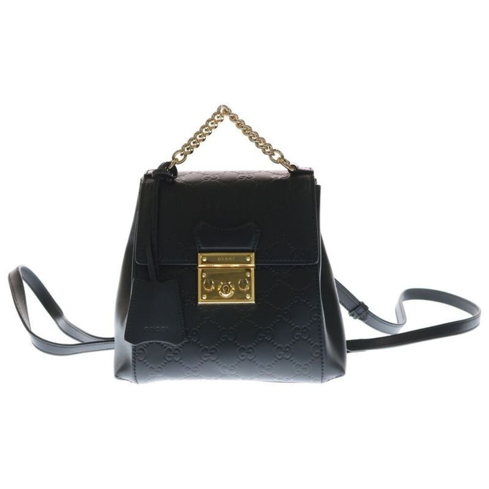 Guccissima Padlock Leather Backpack Rucksack Blac… - image 1
